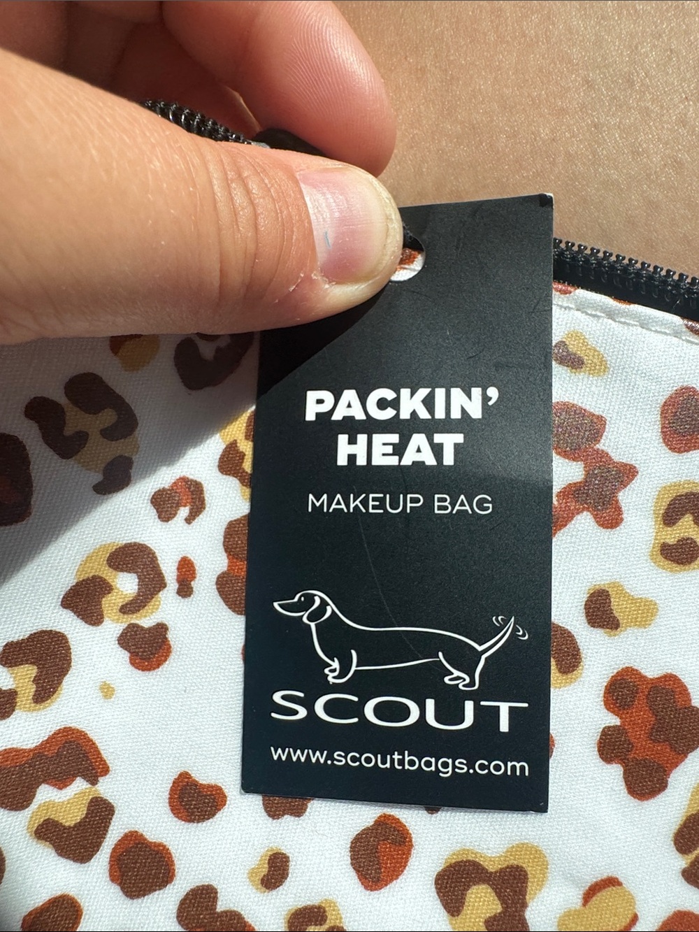 Scout Leopard Cosmetic Pouch - Brown & White - Picture 2 of 4